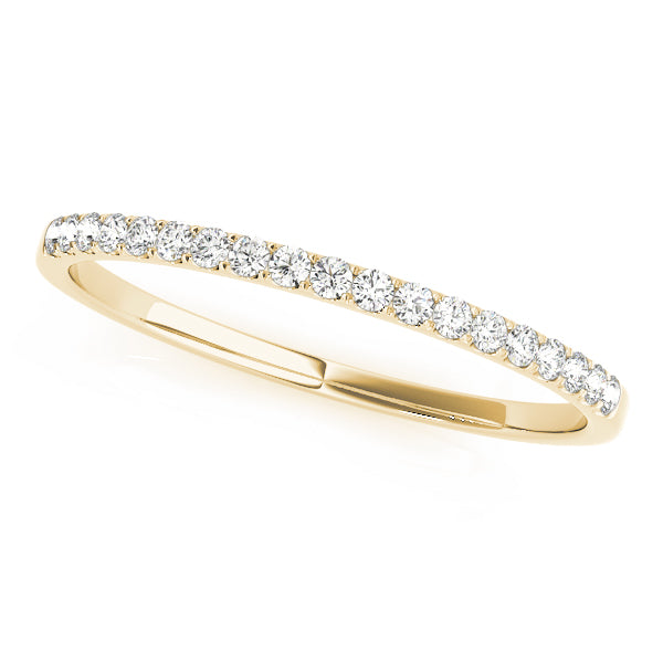 Straight Half Eternity Ring in Gold & Platinum