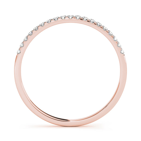 Straight Half Eternity Ring in Gold & Platinum