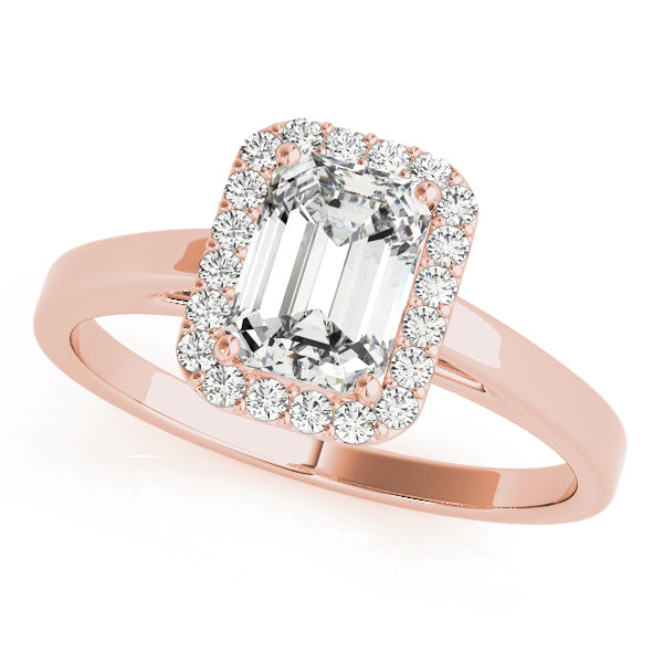 Bespoke Halo Emerald Diamond Engagement Ring — 9K/18K Gold & Platinum