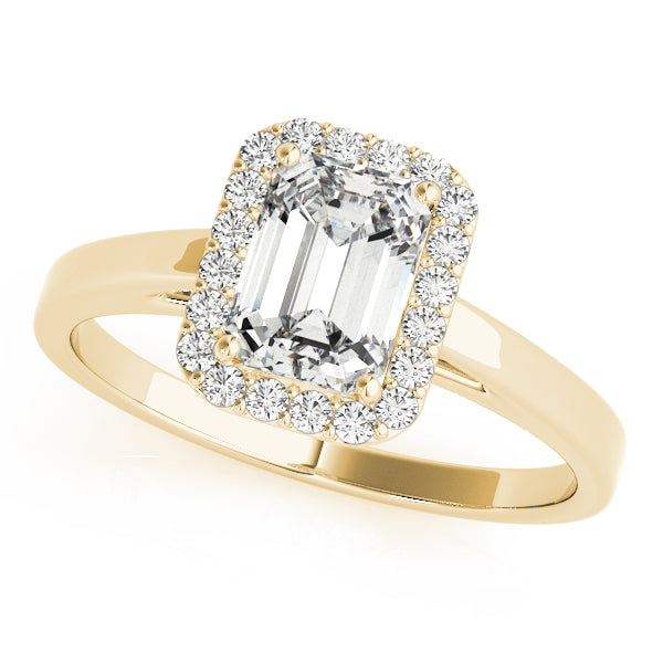 Bespoke Halo Emerald Diamond Engagement Ring — 9K/18K Gold & Platinum