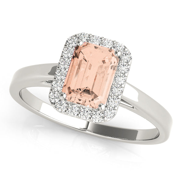 Bespoke Halo Emerald Diamond Engagement Ring — 9K/18K Gold & Platinum