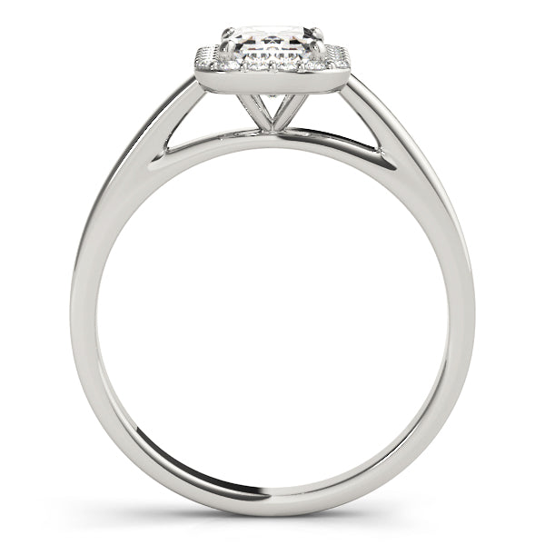 Bespoke Halo Emerald Diamond Engagement Ring — 9K/18K Gold & Platinum