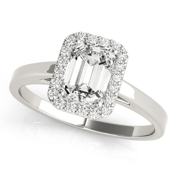 Bespoke Halo Emerald Diamond Engagement Ring — 9K/18K Gold & Platinum