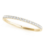 Prong Set Half Eternity Ring in Gold & Platinum