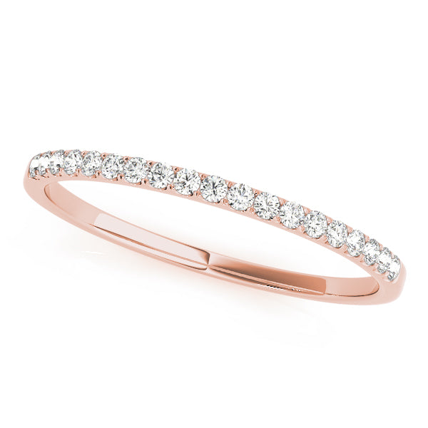 Split Prong Half Eternity Ring in Gold & Platinum
