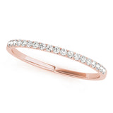 Split Prong Half Eternity Ring in Gold & Platinum