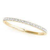 Split Prong Half Eternity Ring in Gold & Platinum