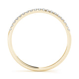 Split Prong Half Eternity Ring in Gold & Platinum