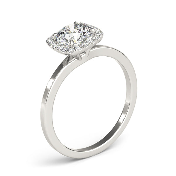 Regal Halo Round Diamond Engagement Ring — 9K/18K Gold & Platinum