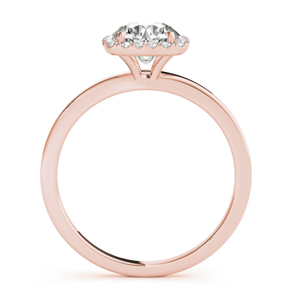 Regal Halo Round Diamond Engagement Ring — 9K/18K Gold & Platinum