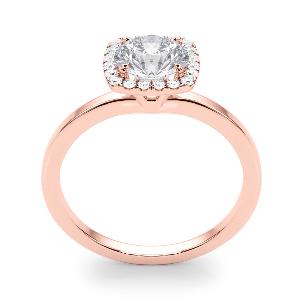 Regal Halo Round Diamond Engagement Ring — 9K/18K Gold & Platinum