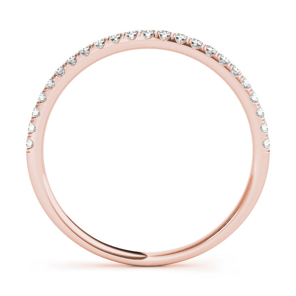 Straight Diamond Half Eternity Ring in Gold & Platinum