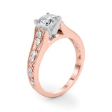 Opulent Prong-Set Round Diamond Engagement Ring — 9K/18K Gold & Platinum