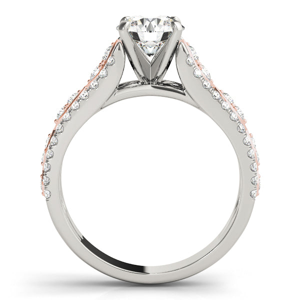 Celestial Multi-Row Round Diamond Engagement Ring — 9K/18K Gold & Platinum