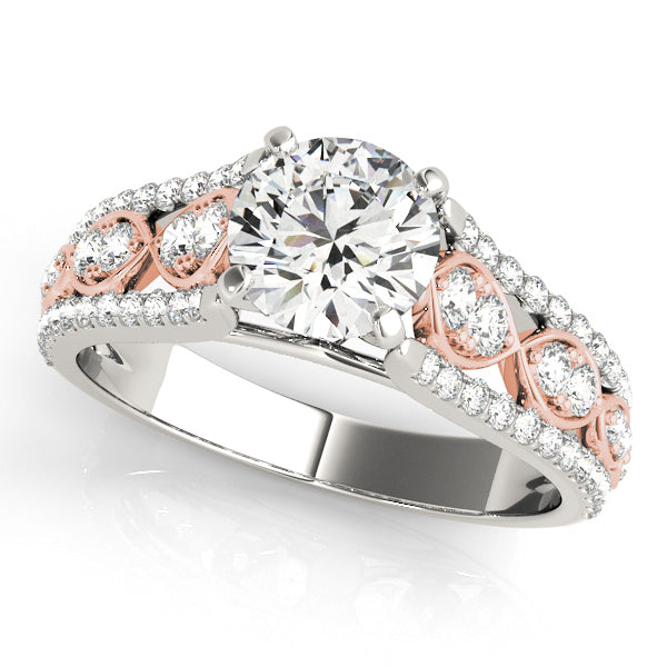 Celestial Multi-Row Round Diamond Engagement Ring — 9K/18K Gold & Platinum