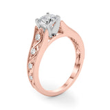 Dazzling Prong-Set Round Diamond Engagement Ring — 9K/18K Gold & Platinum