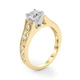 Dazzling Prong-Set Round Diamond Engagement Ring — 9K/18K Gold & Platinum