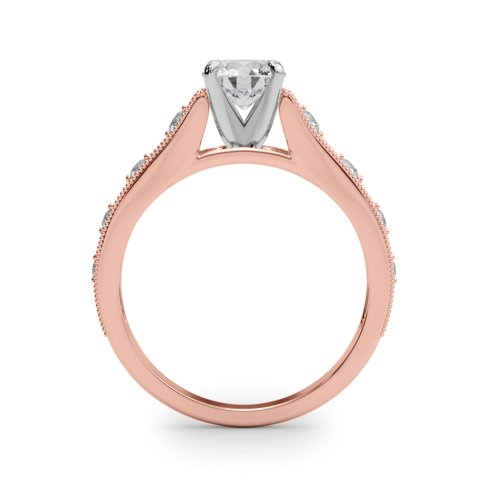 Dazzling Prong-Set Round Diamond Engagement Ring — 9K/18K Gold & Platinum