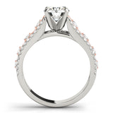 Splendid Multi-Row Round Diamond Engagement Ring — 9K/18K Gold & Platinum