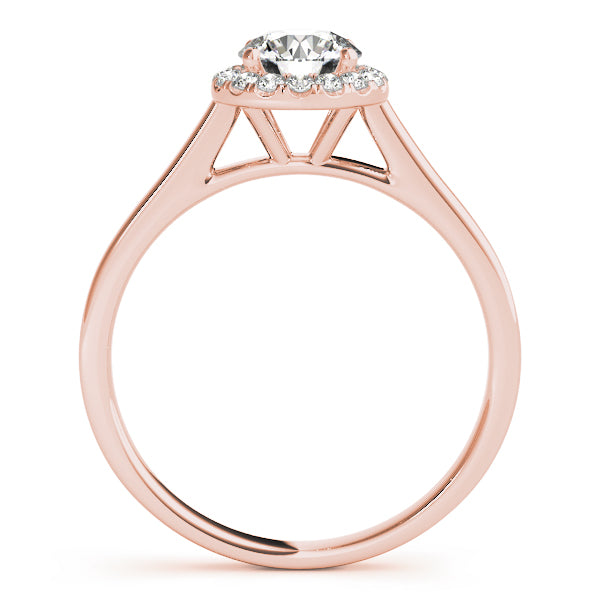 Adored Sidestone Round Diamond Engagement Ring — 9K/18K Gold & Platinum