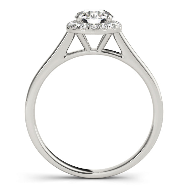 Adored Sidestone Round Diamond Engagement Ring — 9K/18K Gold & Platinum