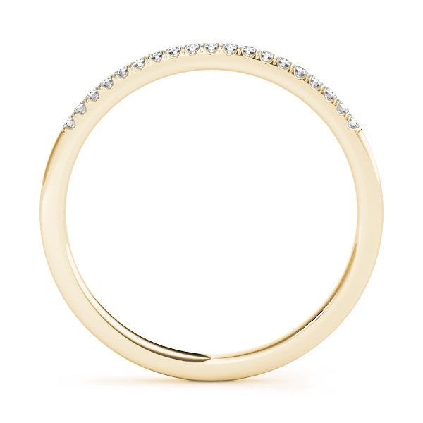 Split Prong Set Half Eternity Ring in Gold & Platinum