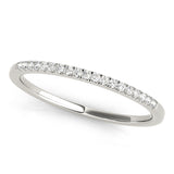 Split Prong Set Half Eternity Ring in Gold & Platinum