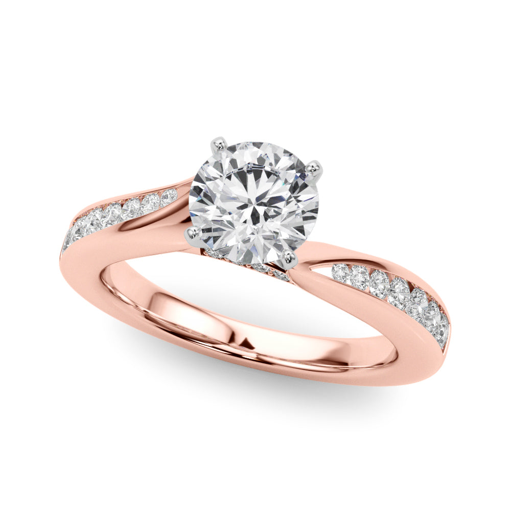 Pristine Prong-Set Round Diamond Engagement Ring — 9K/18K Gold & Platinum