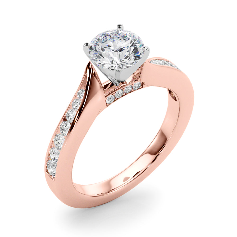 Pristine Prong-Set Round Diamond Engagement Ring — 9K/18K Gold & Platinum