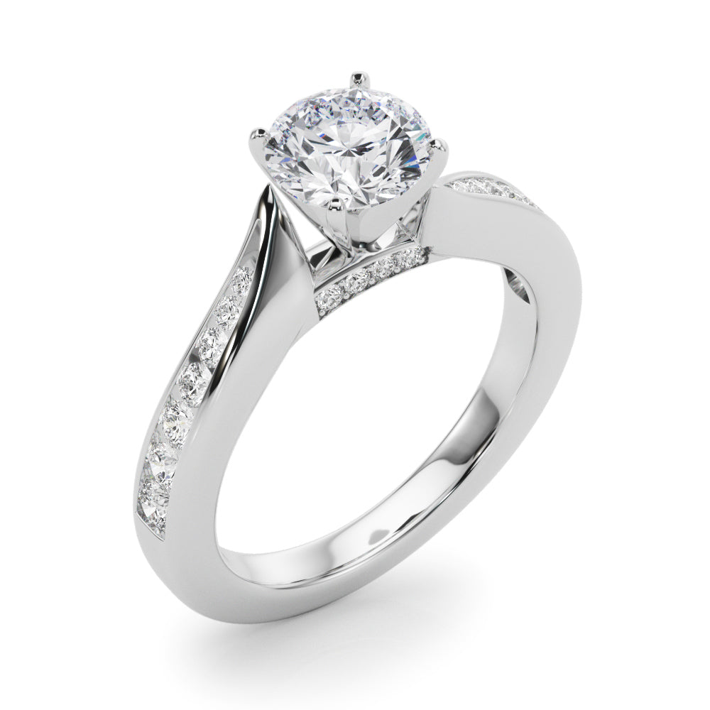 Pristine Prong-Set Round Diamond Engagement Ring — 9K/18K Gold & Platinum