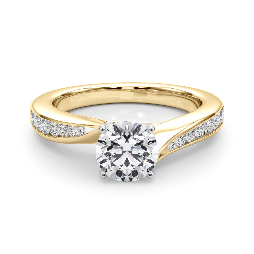 Pristine Prong-Set Round Diamond Engagement Ring — 9K/18K Gold & Platinum