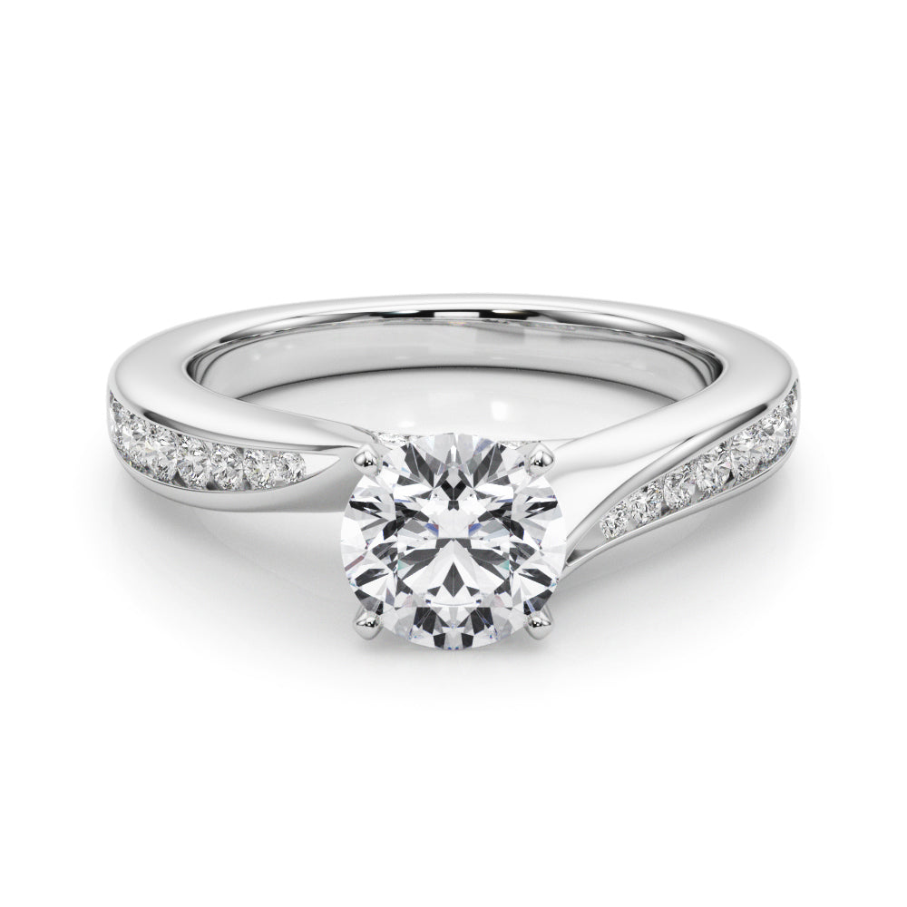 Pristine Prong-Set Round Diamond Engagement Ring — 9K/18K Gold & Platinum