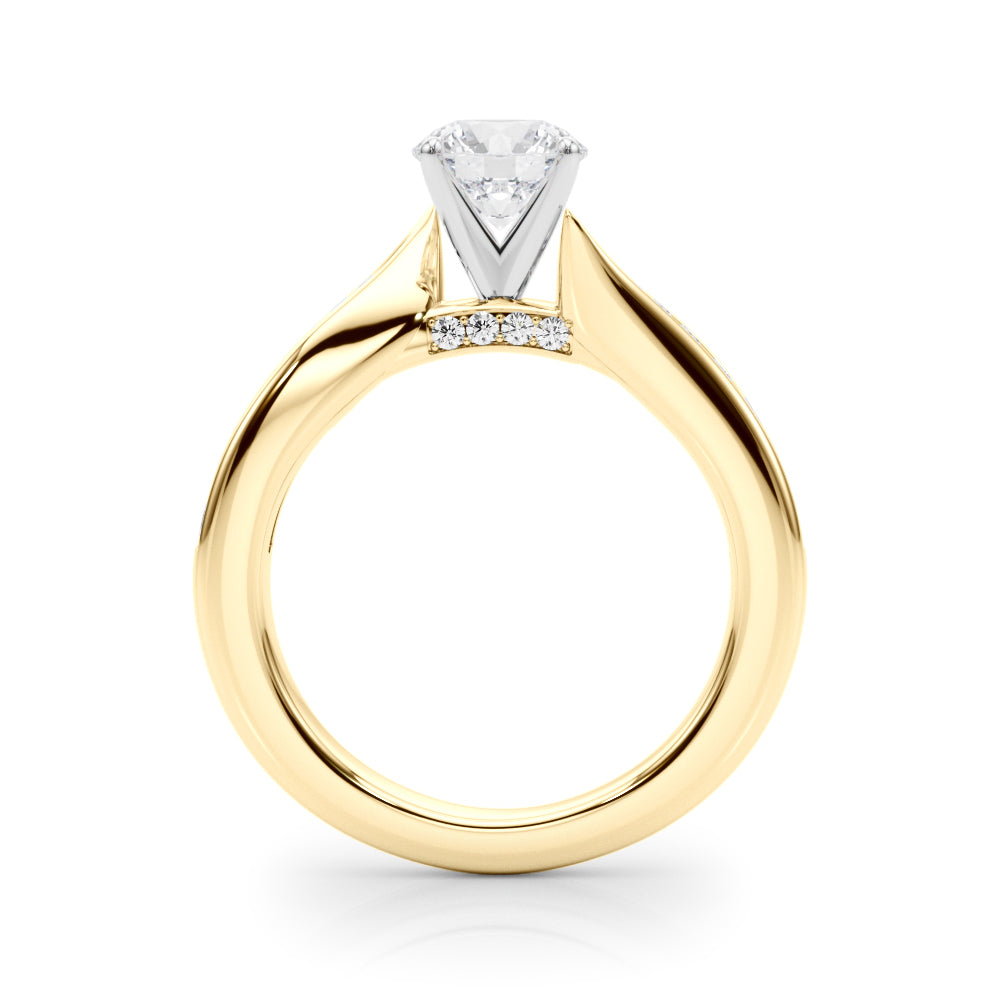 Pristine Prong-Set Round Diamond Engagement Ring — 9K/18K Gold & Platinum