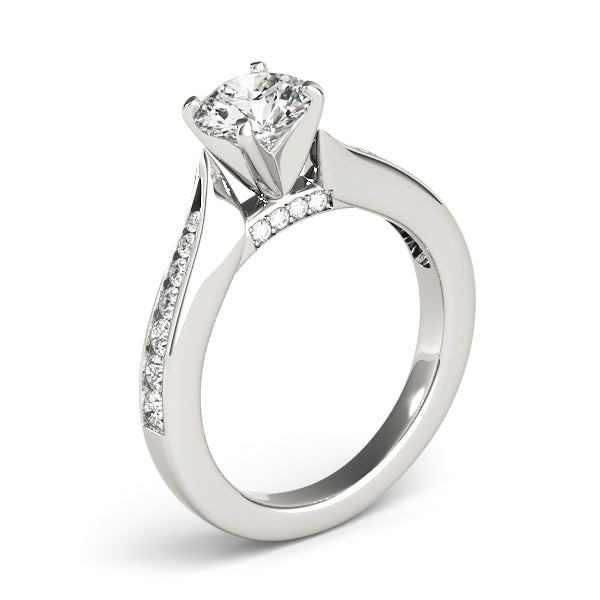Pristine Prong-Set Round Diamond Engagement Ring — 9K/18K Gold & Platinum