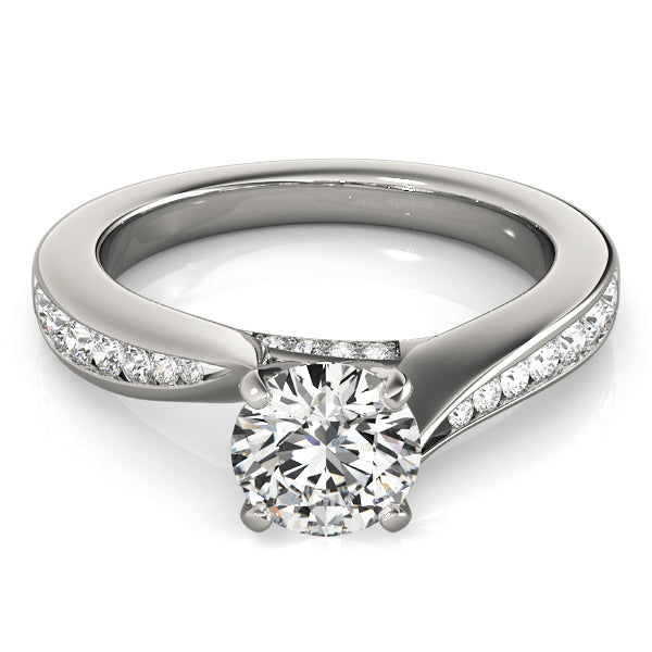 Pristine Prong-Set Round Diamond Engagement Ring — 9K/18K Gold & Platinum