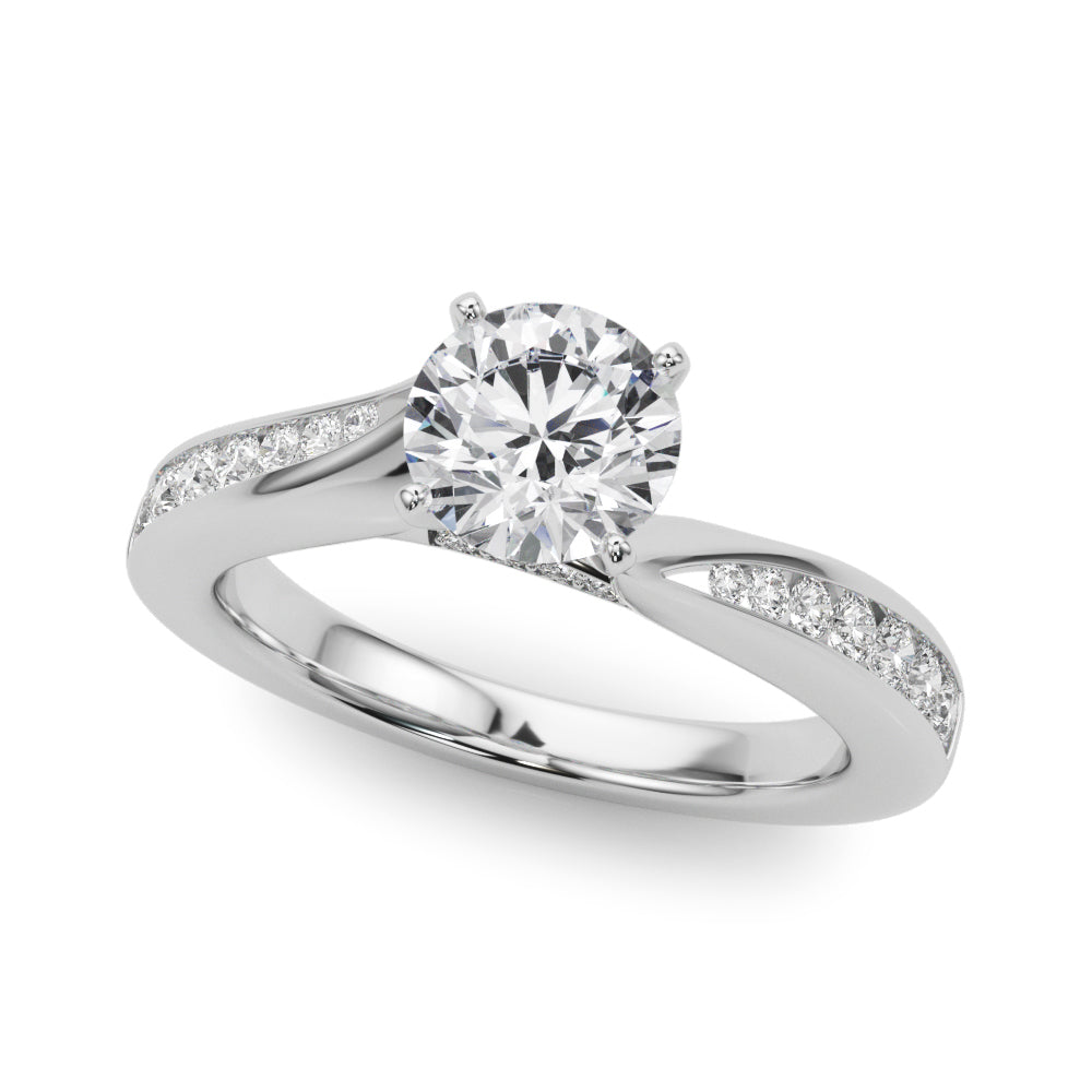 Pristine Prong-Set Round Diamond Engagement Ring — 9K/18K Gold & Platinum