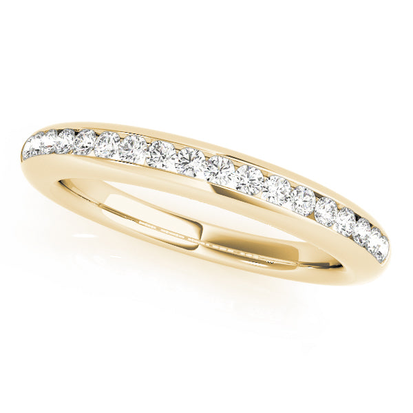 Channel Set Half Eternity Ring in Gold & Platinum