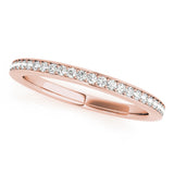 Single Row Prong in Channel Set Half Eternity Ring in Gold & Platinum