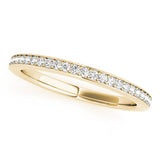 Single Row Prong in Channel Set Half Eternity Ring in Gold & Platinum