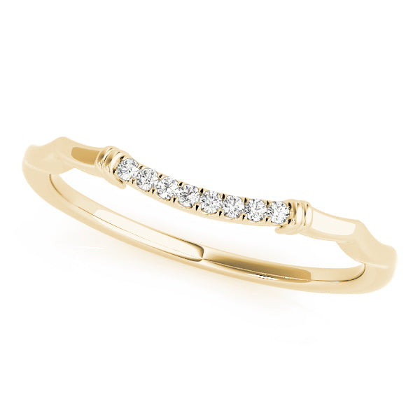 Curved Half Eternity Ring in Gold & Platinum