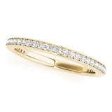 Single Row Prong in Channel Half Eternity Ring in Gold & Platinum