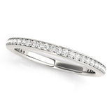 Single Row Prong in Channel Half Eternity Ring in Gold & Platinum
