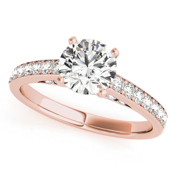 Heirloom Sidestone Round Diamond Engagement Ring — 9K/18K Gold & Platinum