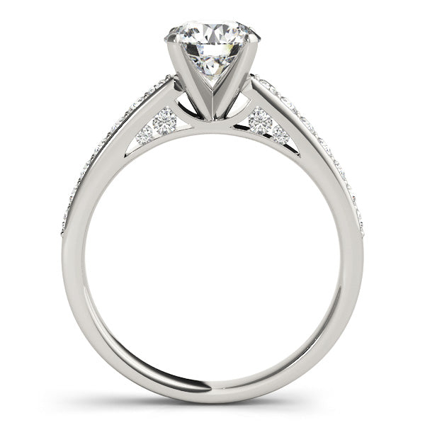 Heirloom Sidestone Round Diamond Engagement Ring — 9K/18K Gold & Platinum