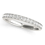 Prong in Channel Half Eternity Ring in Gold & Platinum