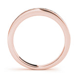 Channel Set Princess Cut Half Eternity Ring in Gold & Platinum