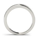 Channel Set Princess Cut Half Eternity Ring in Gold & Platinum