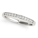 Prong in Channel Half Eternity Ring in Gold & Platinum