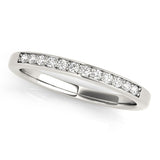 Prong in Channel Half Eternity Ring in Gold & Platinum