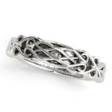 Vintage Filigree Wedding Gold Band